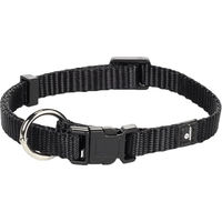 Produktbild von Flamingo Ziggi Halsband für kleine Hunde Schwarz XS 20-35 cm aus Nylon mit Zugentlastung - 1 Stk.
