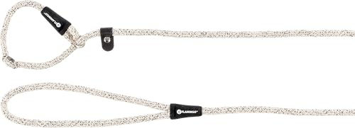 Flamingo Zug-Stopp-Leine Lago für Hunde weiß schwarz 170 cm – Bild 1 von 2