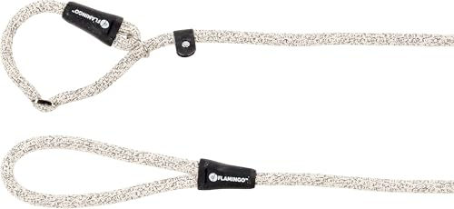 Flamingo Zug-Stopp-Leine Lago für Hunde weiß schwarz 170cm - 170 cm – Bild 1 von 2