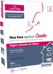 Flea Free Ectoline Duo Spot-On für Katzen gegen Flöhe und Zecken 2 Pipetten – Bild 1 von 3
