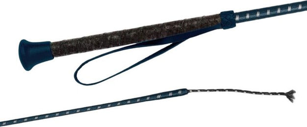 Fleck Dressurgegerte mit Soft-Wickelgriff aus Nylon in Blau 90 cm – Bild 1 von 1