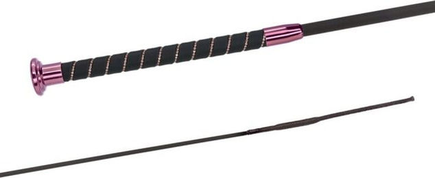 Produktbild von FLECK Dressurgerte SilkTouch CRYSTAL aus Fiberglas Pink/Schwarz 110 cm