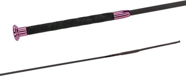 Produktbild von FLECK Dressurgerte SilkTouch PREMIUM aus Fiberglas Pink/Schwarz 120 cm