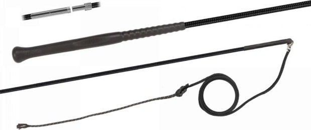 Produktbild von FLECK ERGO-Longierpeitsche aus Nylon teilbar 180 cm Schwarz