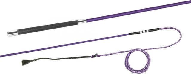 Produktbild von FLECK Longierpeitsche aus Nylon mit Wickelgriff 200 cm lila