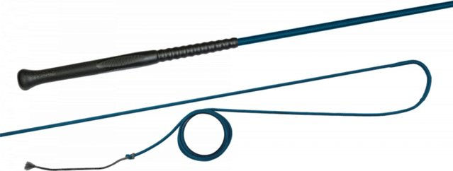 Produktbild von FLECK Longierpeitsche ERGO-Griff aus Nylon in Blau 200 cm