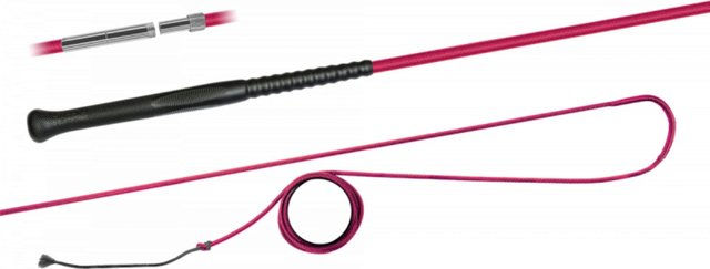 Produktbild von FLECK Longierpeitsche ERGO-Griff mit Schraubverschluss aus Nylon in Pink 180 cm