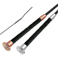 Produktbild von Fleck Premium Silktouch Dressurpeitschen aus Glasfaser Schwarz 6er Pack