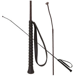 Fleck Reitgerte aus Nylon mit Rubber-Griff in Braun 80 cm – Bild 1 von 2