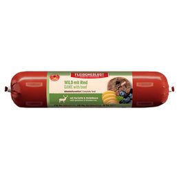 Fleischeslust Classic Wurst Wild mit Rind Kartoffel und Heidelbeere für Adult Hunde 800 g mit hohem Fleischanteil - 800 g – Bild 1 von 3