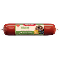 Produktbild von Fleischeslust Classic Wurst Wild mit Rind Kartoffel und Heidelbeere für Adult Hunde 800 g mit hohem Fleischanteil - 800 g