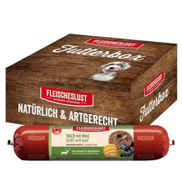 Fleischeslust Hund Nassfutter Adult Wild und Rind mit Stückchen in Sauce getreidefrei 6x800g – Bild 1 von 5