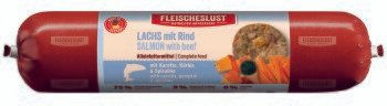 Fleischeslust Hund Nassfutter Classic Adult Lachs und Rind Stückchen in Sauce mit hohem Fleischanteil 12x800 g - 12 x 800 g – Bild 1 von 2
