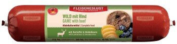 Fleischeslust Hund Nassfutter Classic Adult Rind und Wild mit hohem Fleischanteil 16x400 g - 16 x 400 g – Bild 1 von 2