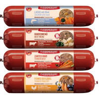 Produktbild von Fleischeslust Hund Nassfutter Mixpaket mit Wurst, Paté und Stückchen in Sauce, hoher Fleischanteil, 8 x 400 g