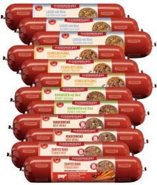 Produktbild von Fleischeslust Hund Nassfutter Wurst Mix-Pack mit hohem Fleischanteil 12x800 g - 12 x 800 g