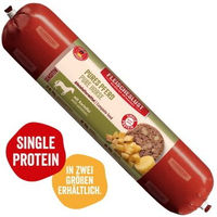 Produktbild von Fleischeslust Hund Nassfutter Wurst Pferd und Kartoffel ohne künstliche Aroma- oder Konservierungsstoffe 6x800 g