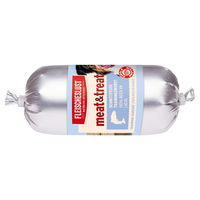 Produktbild von Fleischeslust Meat & Treat Lachs Wurst Belohnungssnack für Adult Hunde getreidefrei und glutenfrei 200 g - 12 x 200 g
