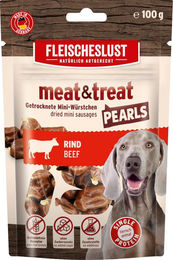 Produktbild von Fleischeslust Meat & Treat Pearls Belohnungssnack Rind 100 g