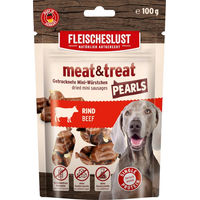 Produktbild von Fleischeslust Meat & Treat Pearls Belohnungssnack Rind 100 g