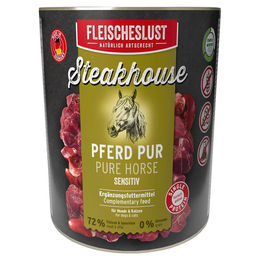 Produktbild von Fleischeslust Steakhouse Pferd pur Monoprotein Hypoallergen Adult 800 g - 6 x 800 g