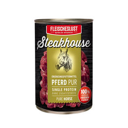 Produktbild von Fleischeslust Steakhouse Pur Hundefutter 12x400g - 12 x 400 g