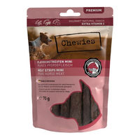 Produktbild von Fleischstreifen MINI Hundeleckerli aus 100 % Pferdefleisch, getrocknete Kaustreifen für kleine Hunde, hypoallergen, getreidefrei und monoprotein, 70 g - 70 g