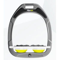 Produktbild von Flex-on Aluminium-Flachsteigbügel Ultra Grip Green Composite in Weiß/Gelb