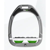 Produktbild von Flex-on Aluminium-Flachsteigbügel Ultra Grip Green Composite in Weiß-Grün