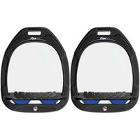 Produktbild von Flex-On Aluminium Steigbügel mit Grip in Schwarz/Schwarz/Hellblau