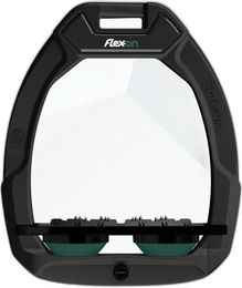 Flex-On Aluminium Steigbügel Plat Grip Schwarz/Schwarz/Grün – Bild 1 von 1