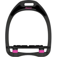Produktbild von Flex-On Aluminium Steigbügel Plat Grip Schwarz/Schwarz/Rosa