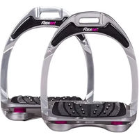 Produktbild von Flex-On Aluminium Steigbügel Ultra-Grip Grau Rosa