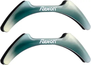 Flex-On Aluminiumsteigbügel Ultra-Grip leicht geneigt Schwarz-Grün – Bild 1 von 1
