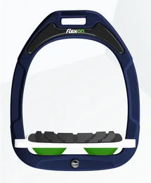 Flex-On Beinsteigbügel Green Composite mit Neigung und Grip in Marine Weiß Grün – Bild 1 von 1