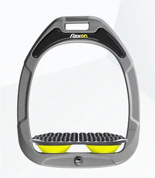 Flex-On Endurance Steigbügel aus Green Composite in Aluminium Grau Gelb – Bild 1 von 1