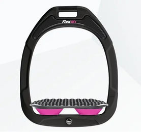 Flex-On Endurance Steigbügel Green Composite Schwarz Grau Rosa – Bild 1 von 1