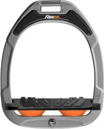 Flex-on Ergonomische Ultra Grip Aluminium-Steigbügel in Schwarz-Orange aus Green Composite – Bild 1 von 1