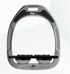 Flex-On Flach-Grip Steigbügel aus Green Composite in Aluminium Schwarz Grau – Bild 1 von 1