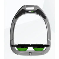 Produktbild von Flex-On Flach-Grip Steigbügel Green Composite Alu Schwarz Grün