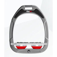 Produktbild von Flex-On Flache Grip Steigbügel aus Green Composite in Aluminium Silber Rot