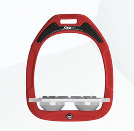Flex-On Flache Steigbügel Green Composite Grip Rot/Grau/Grau – Bild 1 von 1