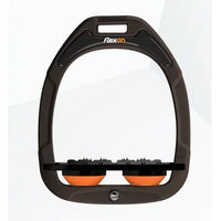 Produktbild von Flex-On Flache Steigbügel Ultra Grip Green Composite Braun Schwarz Orange