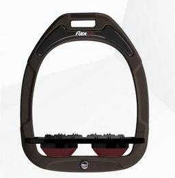 Flex-On Flache Steigbügel Ultra Grip Green Composite in Braun Schwarz Bordeaux – Bild 1 von 1