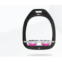 Produktbild von Flex-On Flache Steigbügel Ultra Grip Green Composite in Grün Grau Rosa
