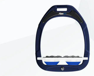 Flex-On Flache Steigbügel Ultra Grip Green Composite in Marine Weiß Blau – Bild 1 von 1