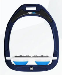 Flex-on Flache Steigbügel Ultra Grip Green Composite Marine Weiß Blau – Bild 1 von 1