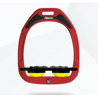 Produktbild von Flex-On Flache Steigbügel Ultra Grip Green Composite Rot Schwarz Gelb