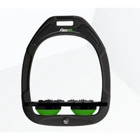 Produktbild von Flex-On Flache Steigbügel Ultra Grip Green Composite Schwarz/Grün