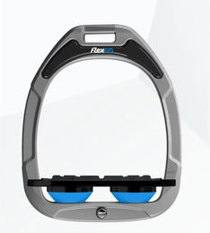 Flex-On Flachsteigbügel Green Composite aus Aluminium in Schwarz/Blau – Bild 1 von 1